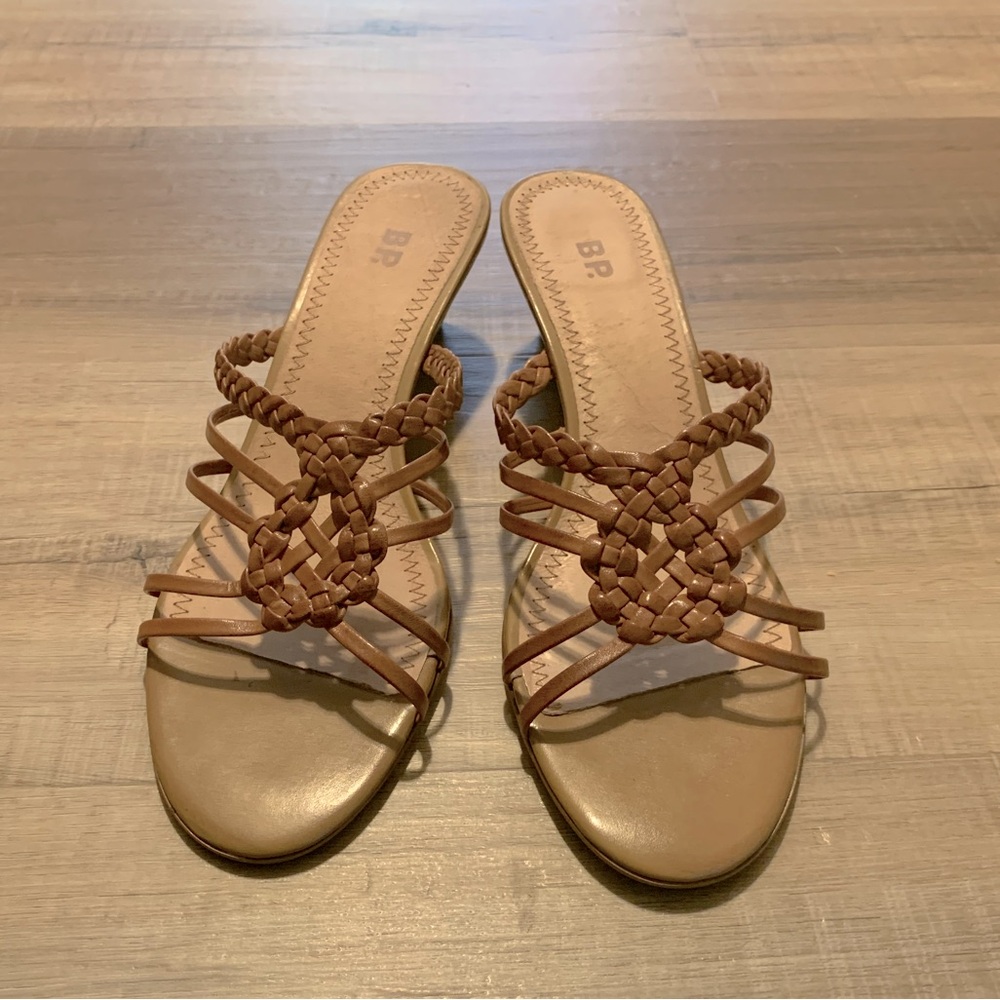 BP leather wedge sandals